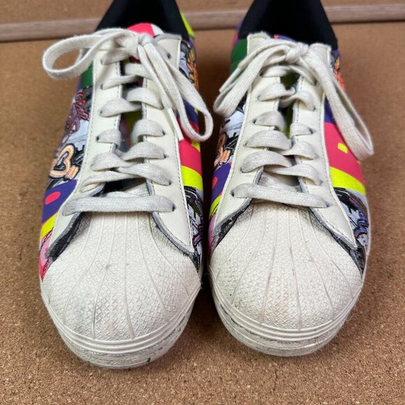 Adidas X Kris Andrew Superstar Pride Neon Embroidered Sneaker Mens Size 10 - Picture 2 of 7